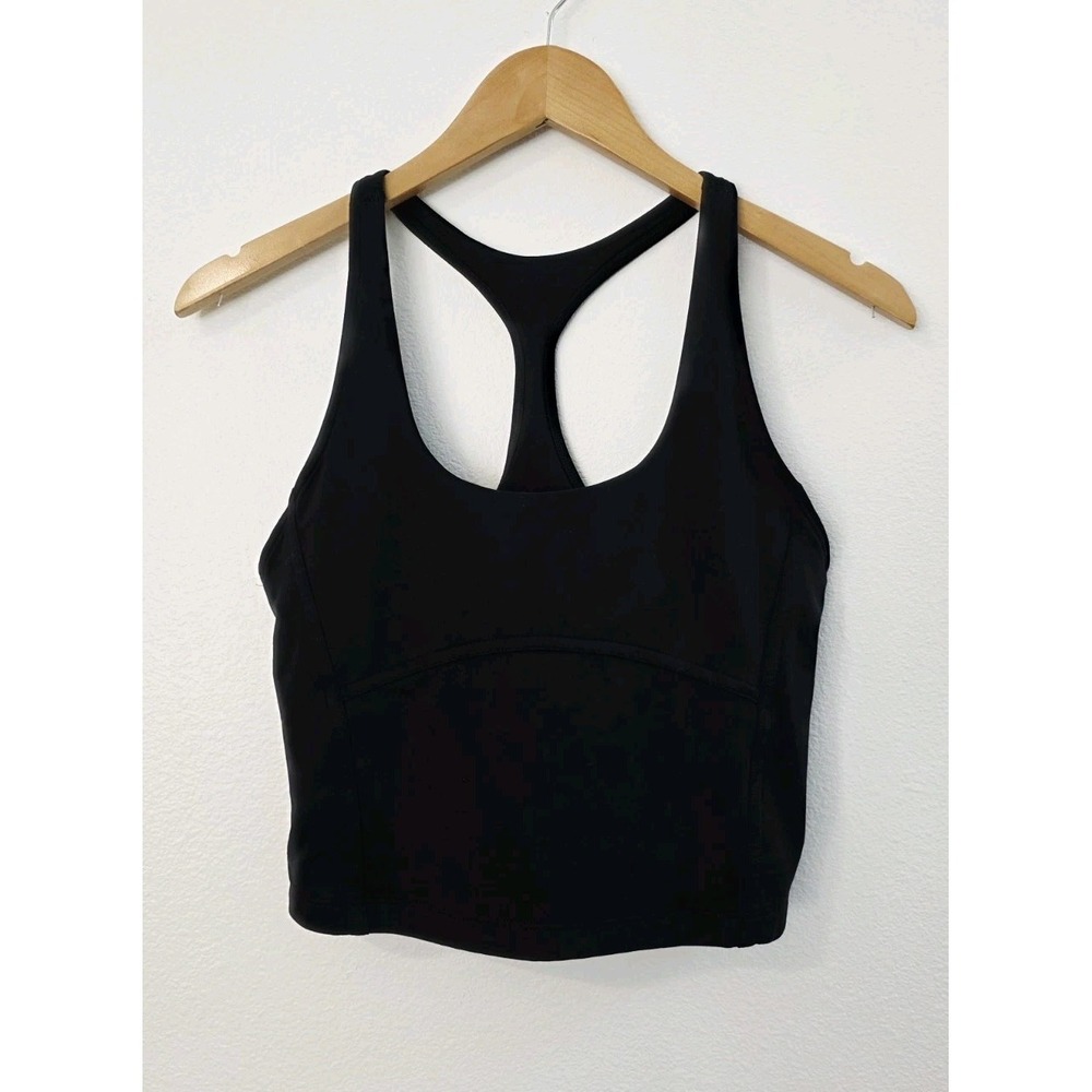 Aritzia TNA Action Racerback Tank Top Women's Size Medium Black Built In‎ Bra